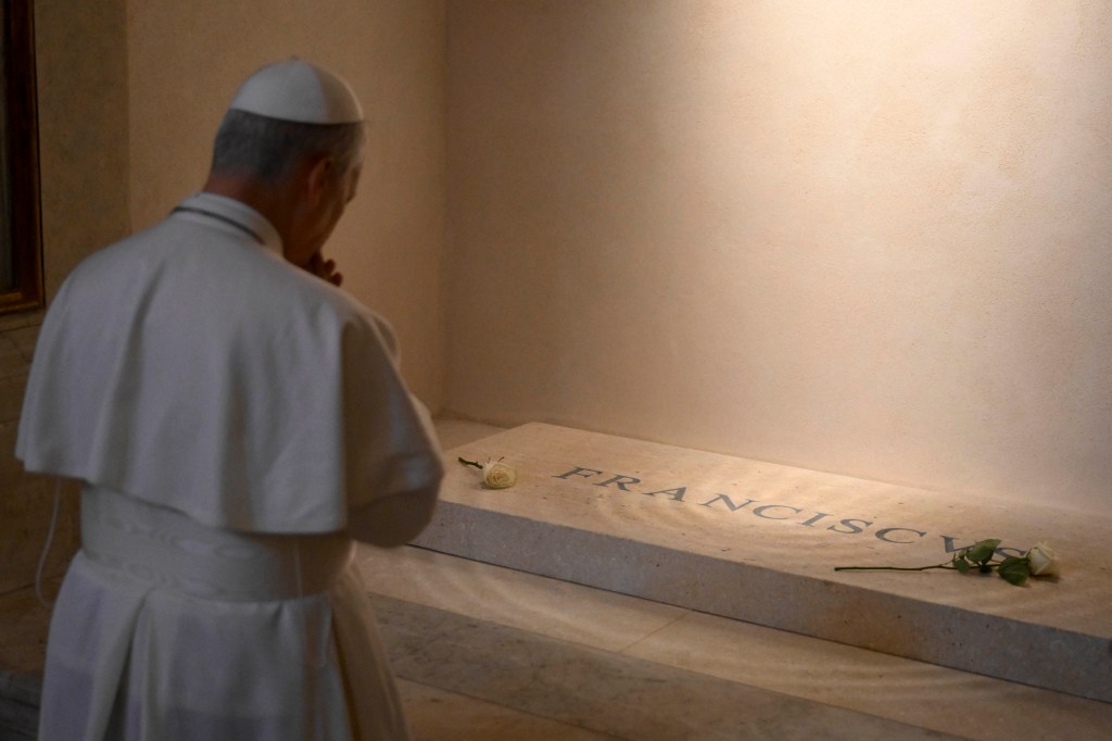 Pope Leo XIV made his first formal address to the College of Cardinals on Saturday, focusing on the risks of the digital revolution.