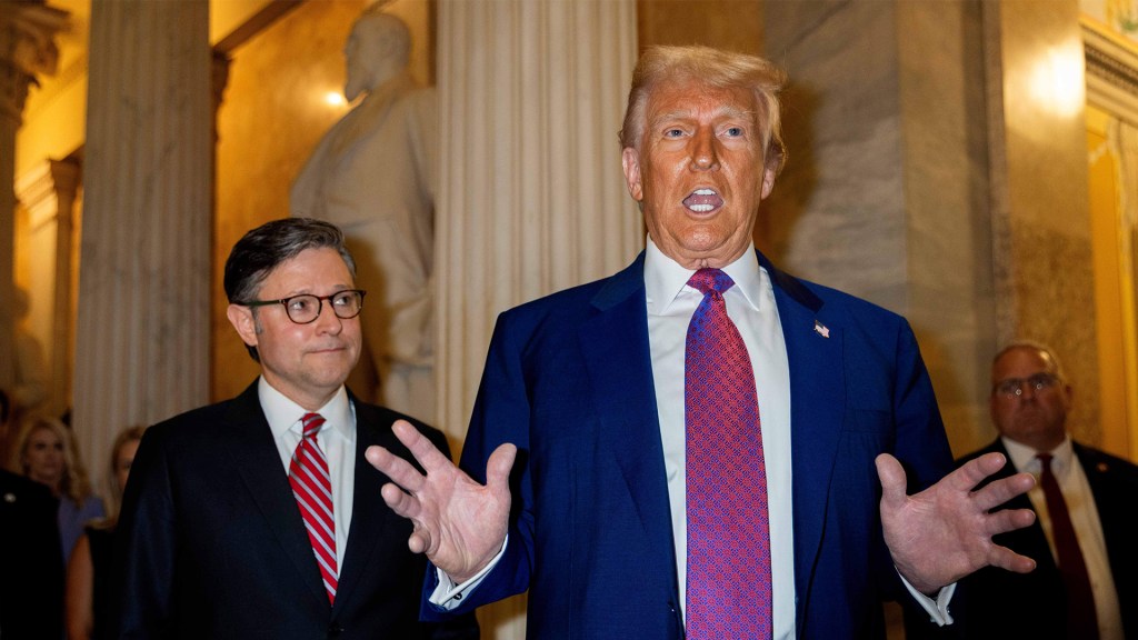 President Trump's "big beautiful" tax and budget bill is in danger of failure as more than a dozen Republicans say they'll vote no.